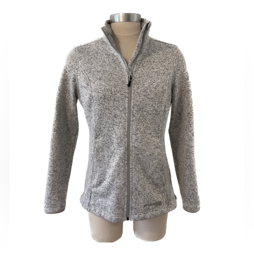 Sun Ice Stormpack Light Grey Fleece Full Zip Sweater Jacket Ladies Size Small